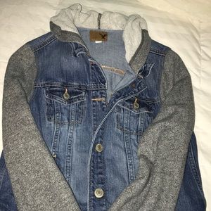 Hooded AE jean jacket